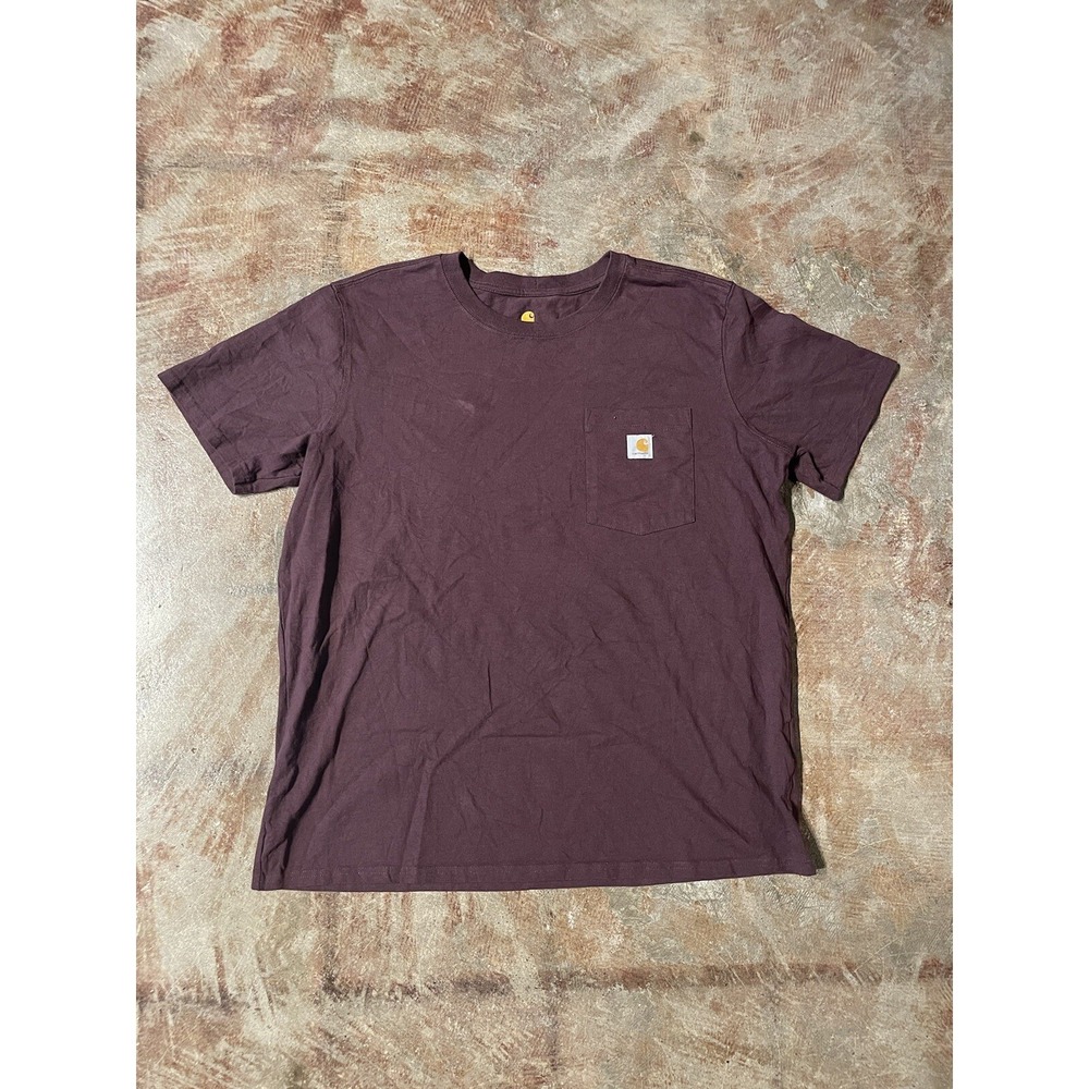 Carhartt Original Fit Burgundy Short Sleeve Pocket T-Shirt Sz XL (16/18) *
